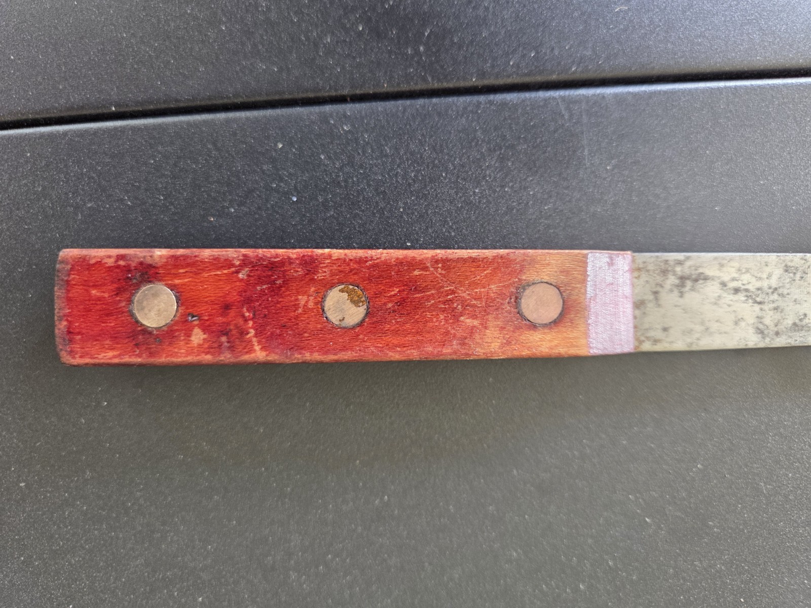 Vintage window glazing tool, Paint Scraper, Putty knife,wood handle