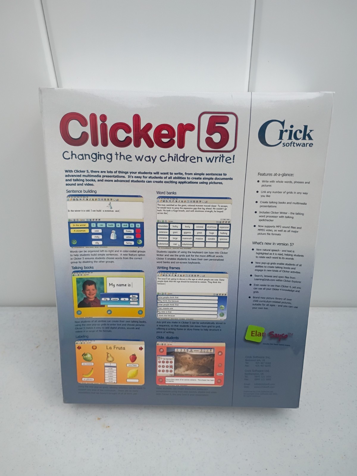 Learning Grids Clicker 5 Writing Software (Sealed) + Inspiration & Co Writer 6