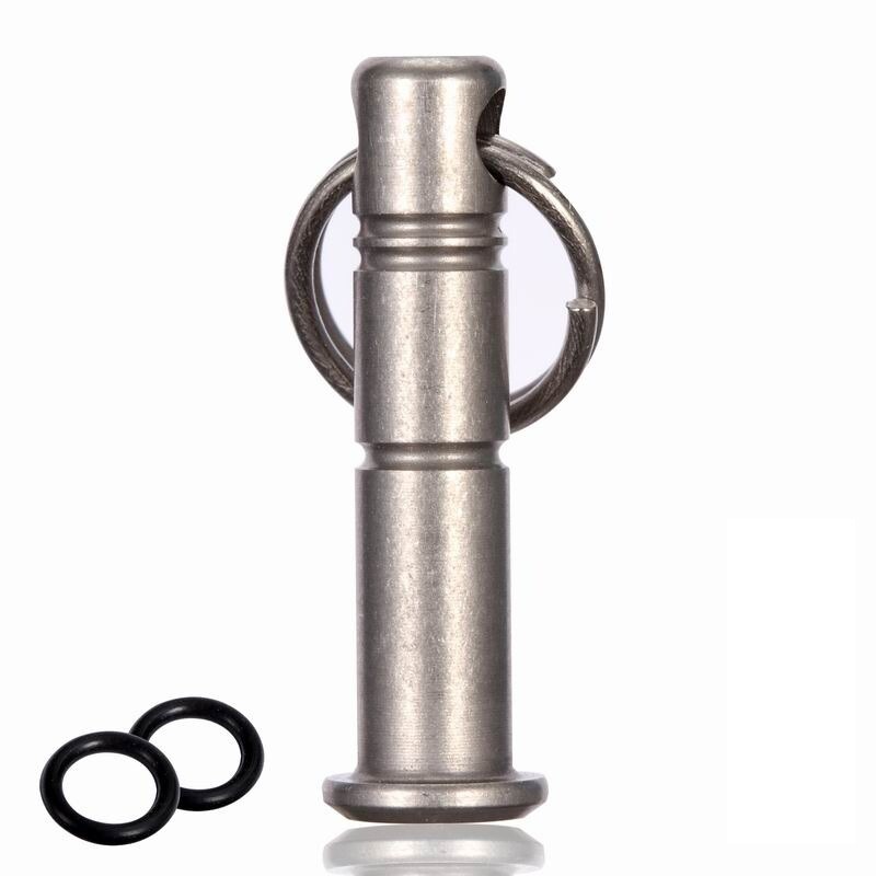 Titanium Lanyard Bead Bolt Holder With Split Ring Keychain Necklace Pendant DIY