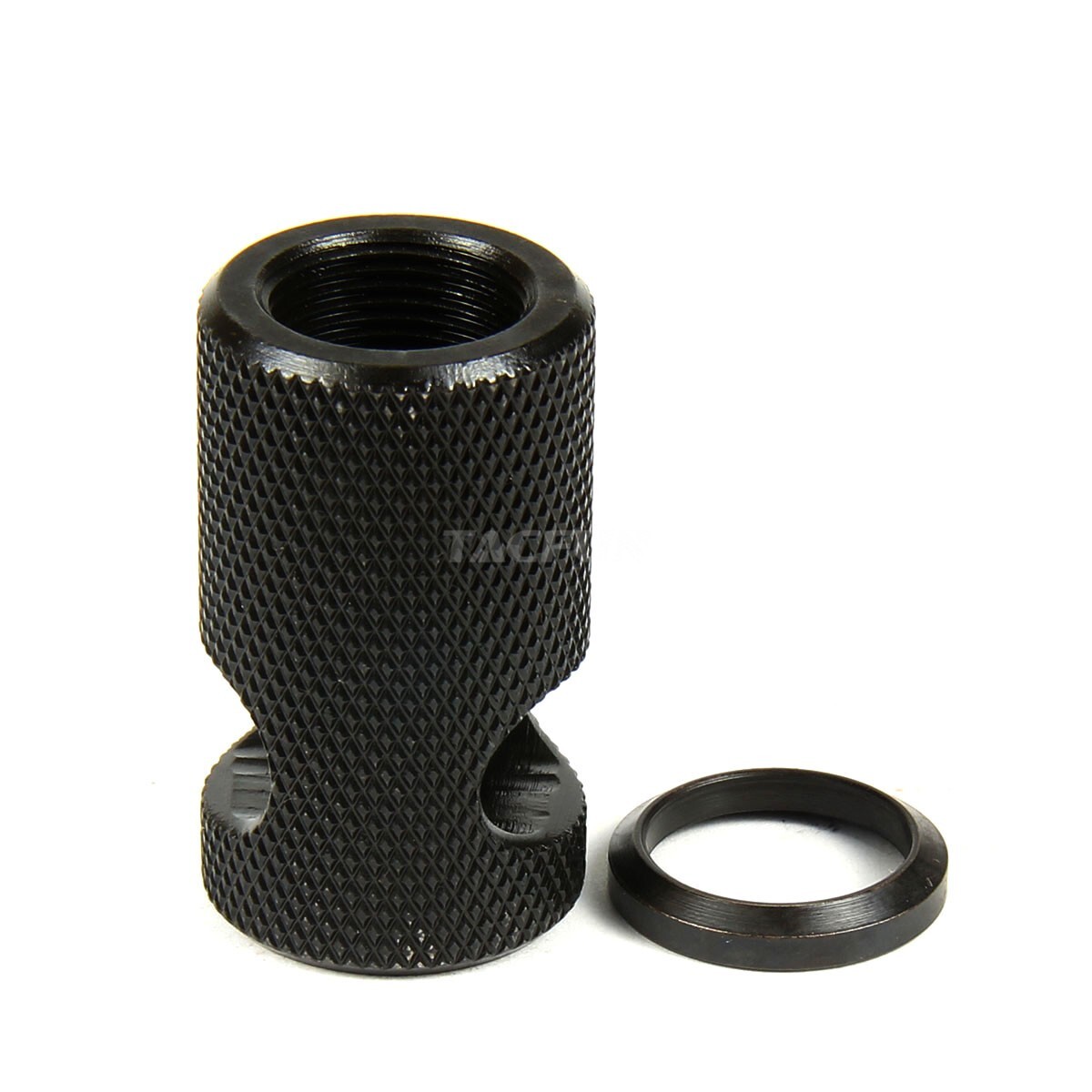 Compact Low Concussion 5/8x24 Competition Muzzle Brake .308 300BLK Knurled