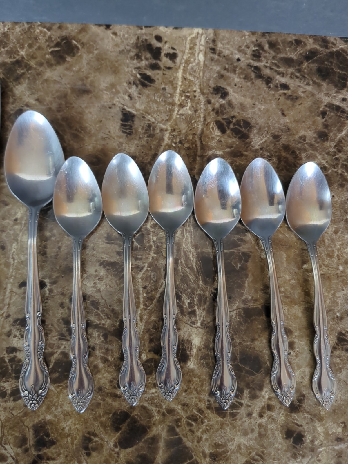 16 PC Lot Imperial International Fleurette Stainless Flatware Fork Knife Spoon
