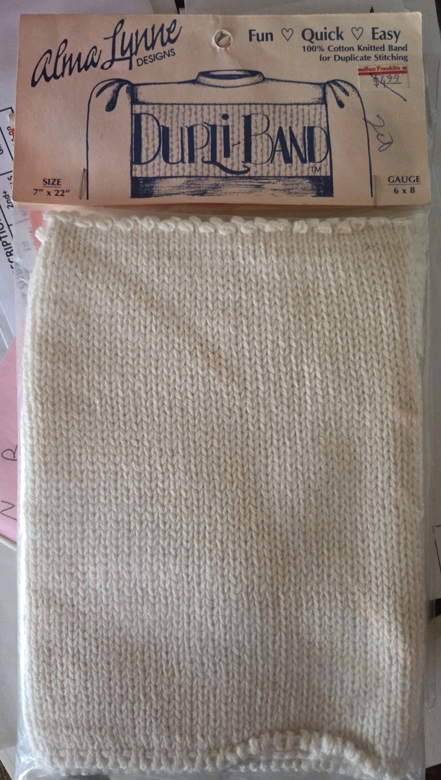 Dupli-Band Alma Lynne Designs 7" x 22" Cross Stitch Embroidery Fabric