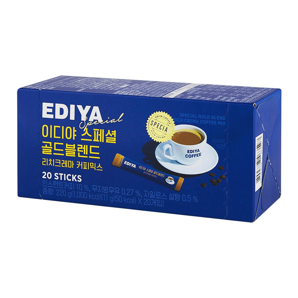 EDIYA Special Gold Blend Rich Crema Coffee Mix 20 Sticks | Korean Instant Coffee