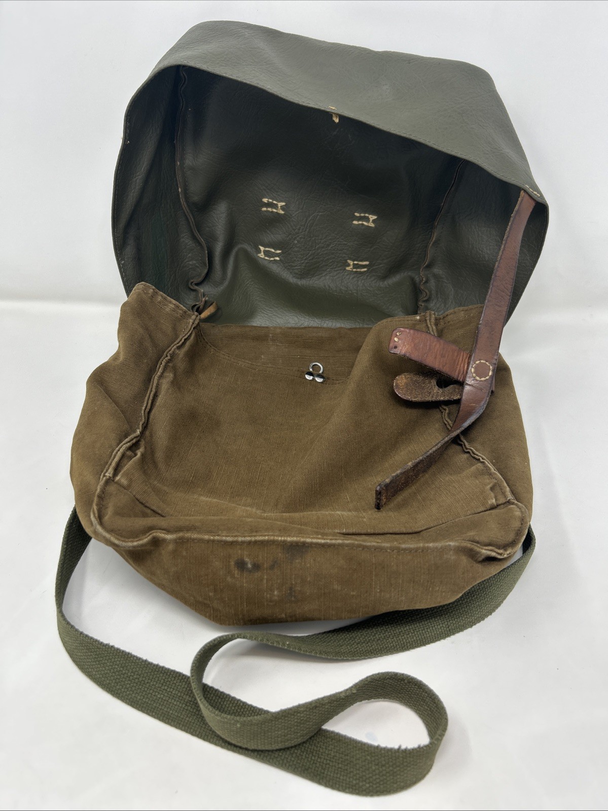 Swiss Army Military Bread Bag Shoulder Salt & Pepper Switzerland Satchel