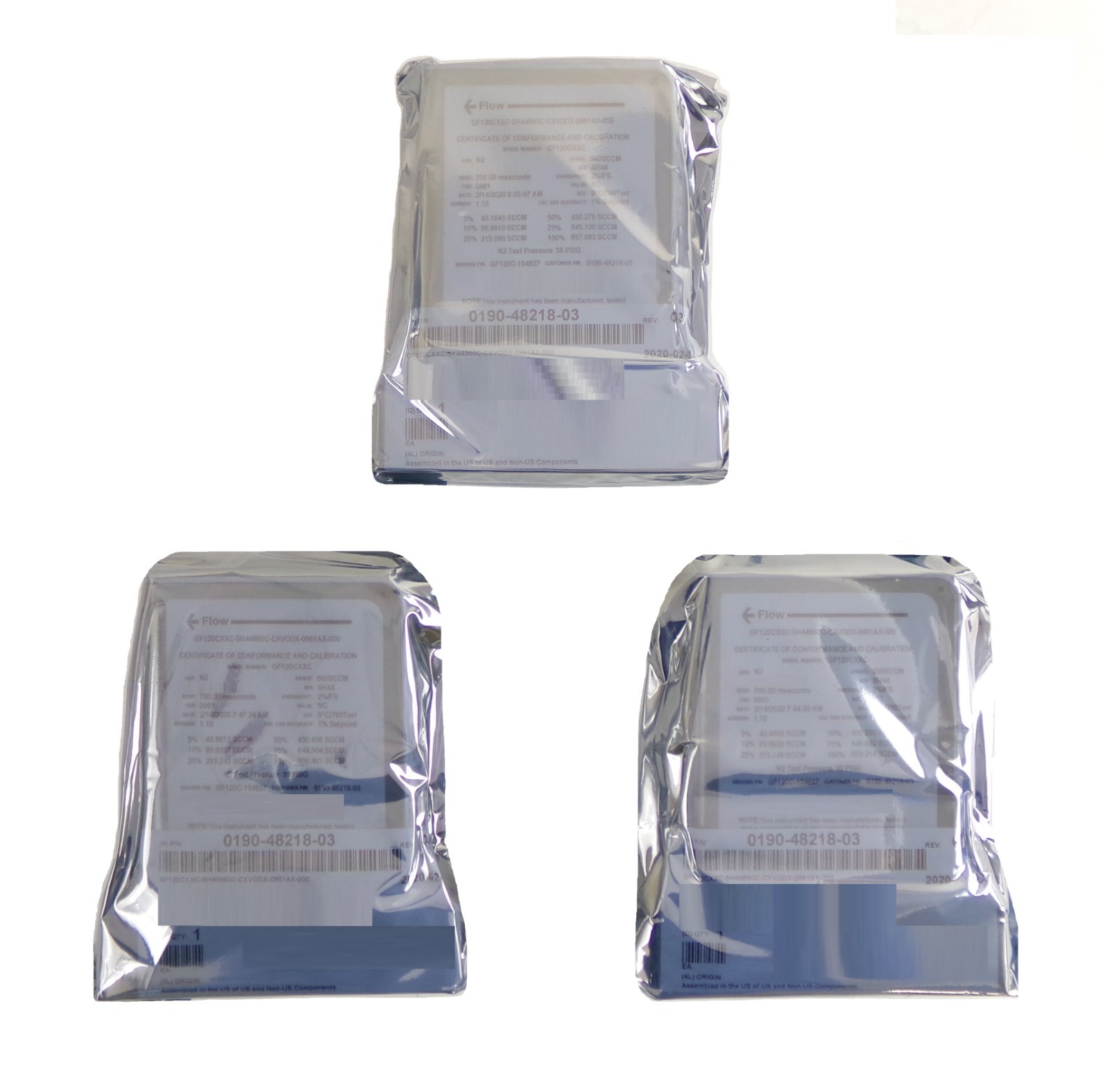 Brooks GF120C-104837 Mass Flow Controller MFC AMAT 0190-48218 Lot of 3 New