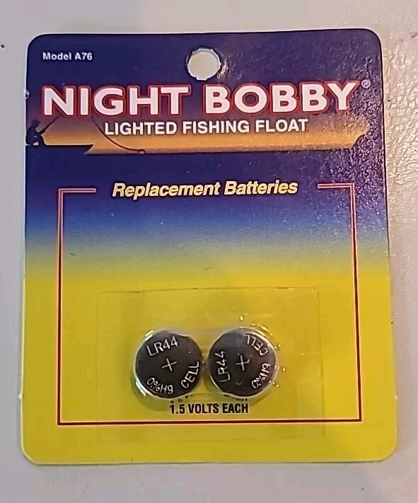 Night Bobby Fishing Float Replacement Batteries 2/Pk A76 LR44 FREE SHIPPING