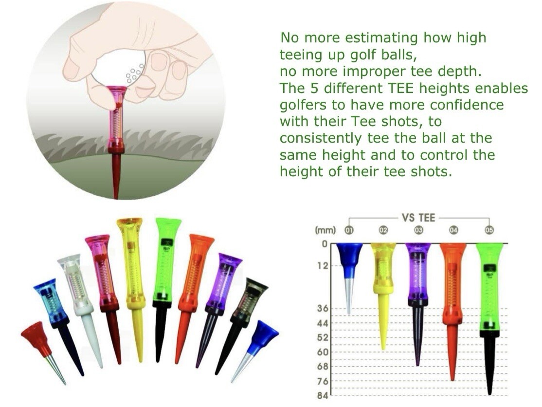 KOVISS Velocity Spring Golf Tees VS101