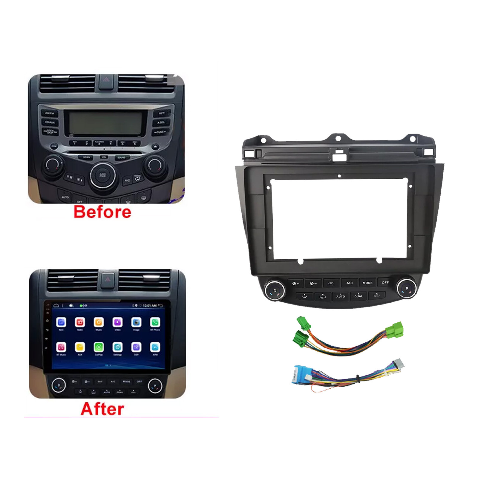 2 din For Honda Accord 2003-2007 Frame Car Stereo Radio Fascia Panel Trim KitsPv