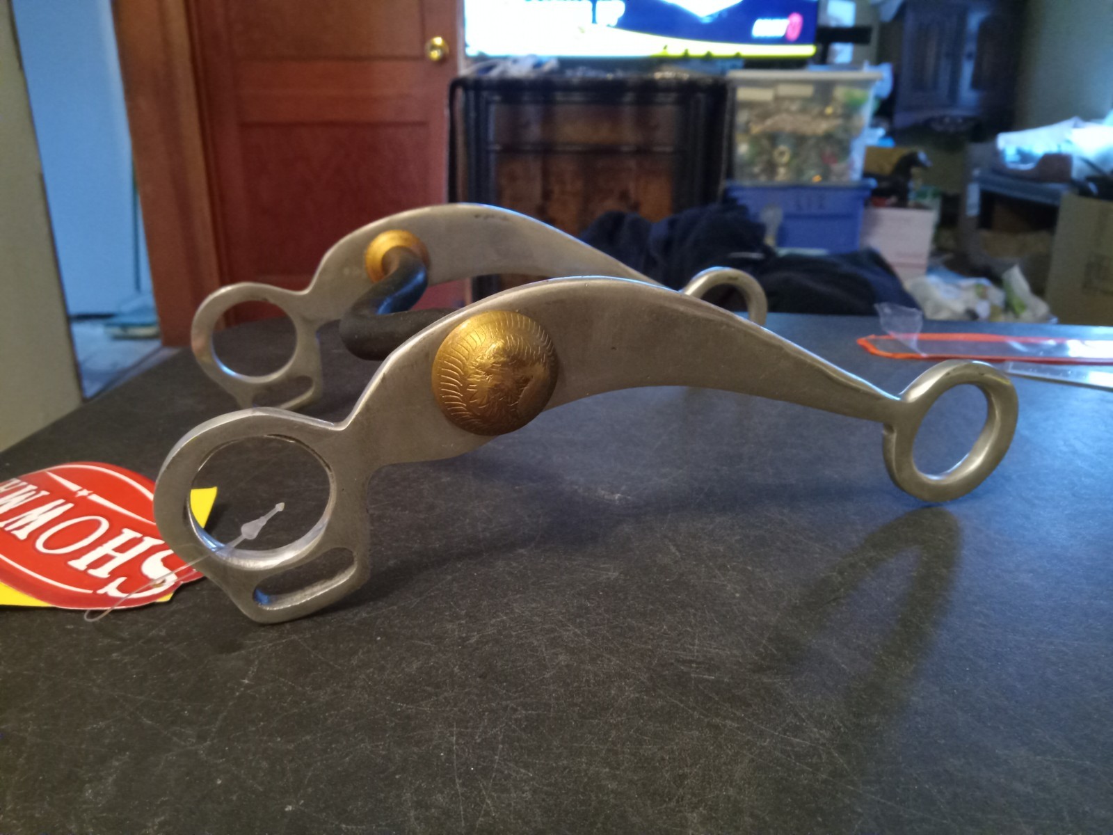 New grazing cutting bit 4 3/4 in sweet iron mouth aluminum cheeks