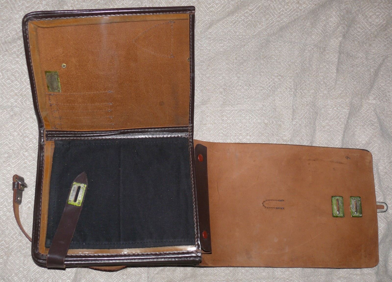 Soviet Officer Case Tablet Karl Marx Factory Genuine Leather 1963 USSR Field Bag