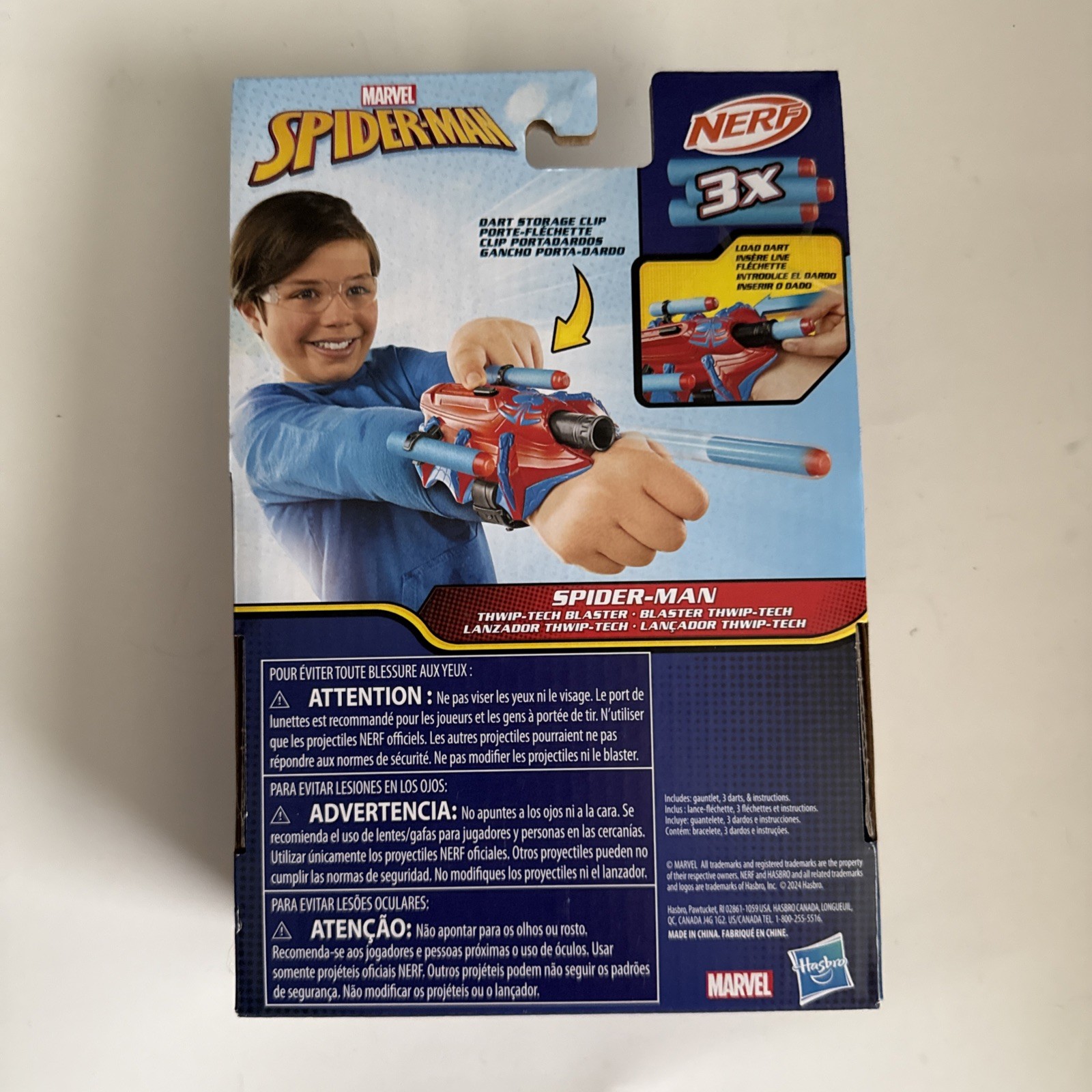 Nerf Spider Man Thwip- Tech Blaster With 3 Nerf Darts Hasbro