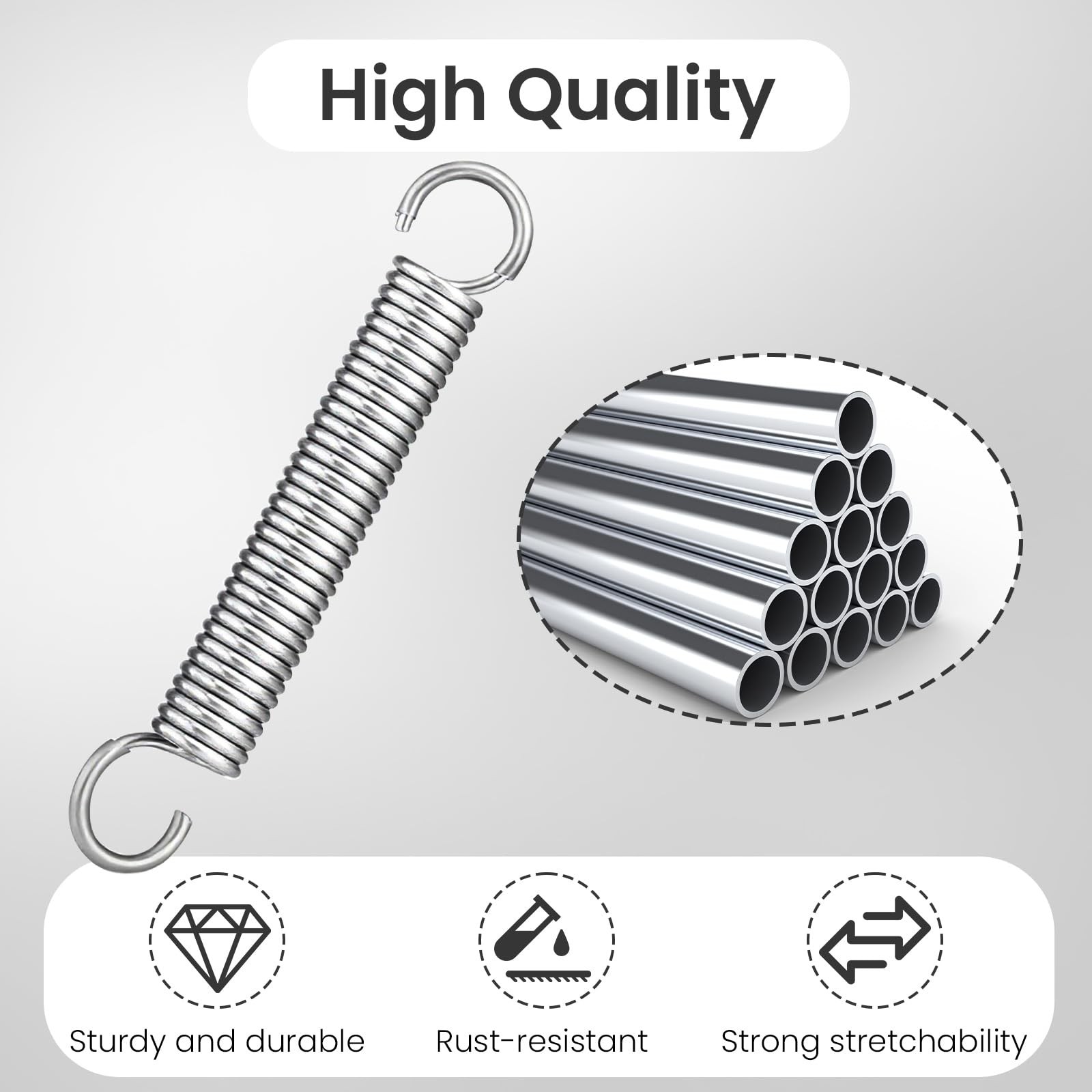 5-1/8" Recliner Spring Stainless Steel Sofa Chair Mechanism Tension Spring Co...