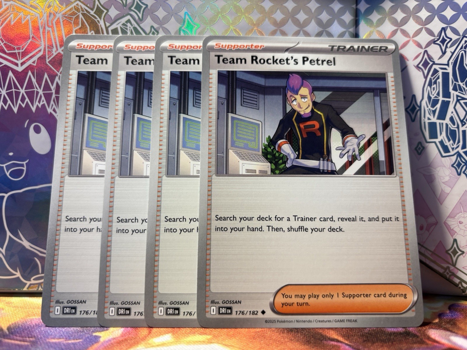 4x Team Rocket's Petrel (Playset) - NM Condition - 176/182 - Non-Foil