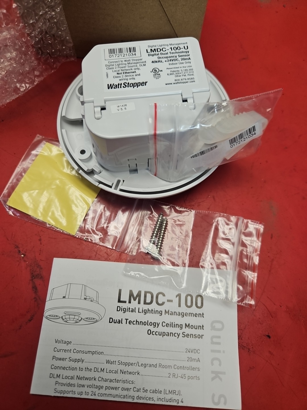 Watt Stopper LMDC-100-U Digital Dual Tech Ceiling Mount New