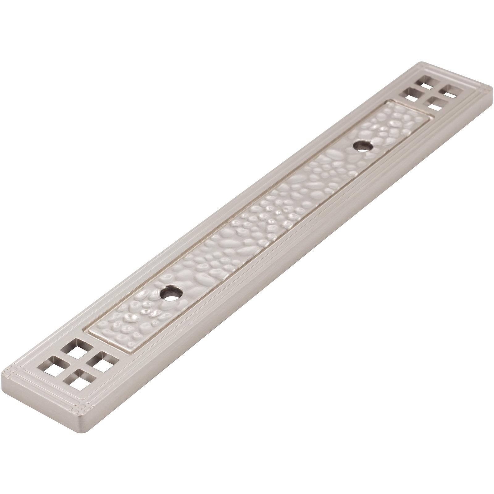 Arts & Crafts Cabinet Pull Backplate, 3" Center-to-Center, Satin Nickel by Stone