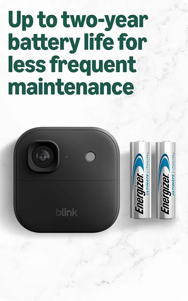 Blink Outdoor 2K+ Wireless Smart Security 2 Camera System 2 Year Battery Life