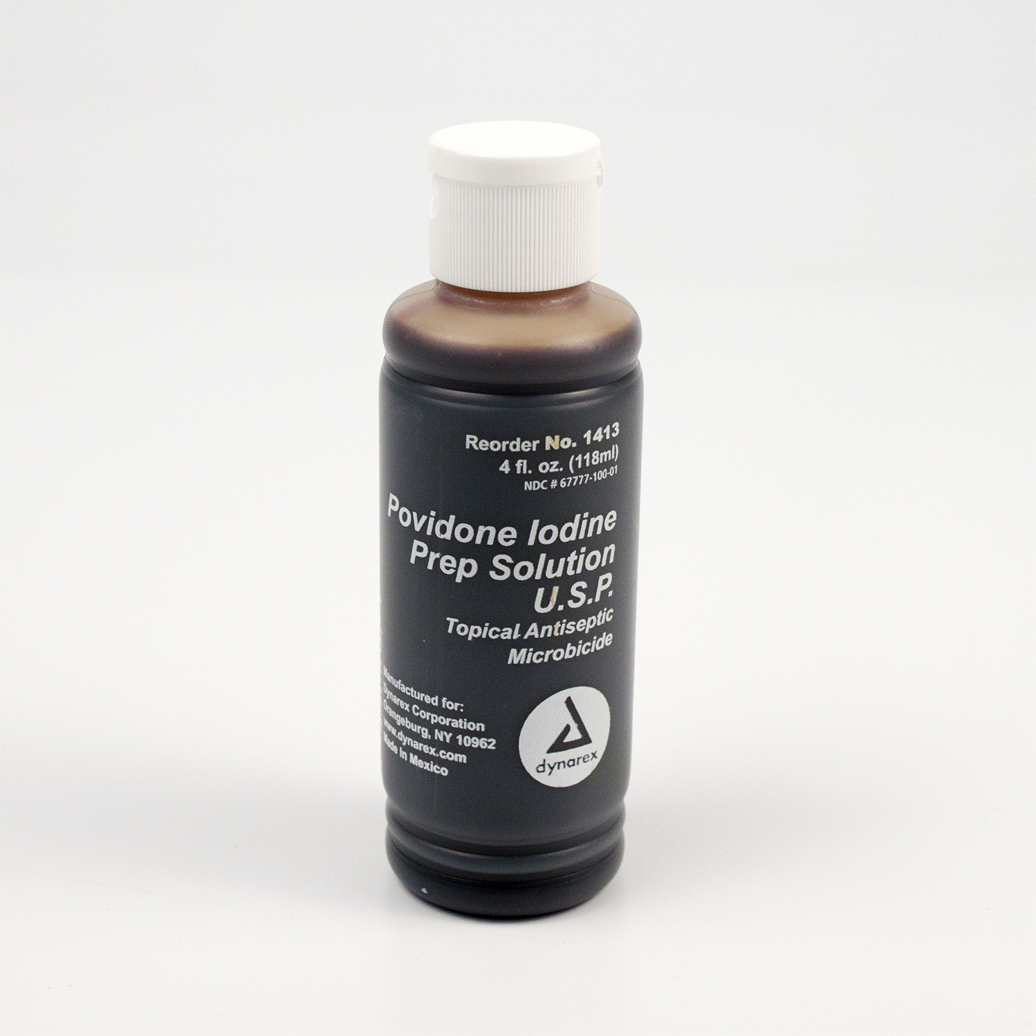 Povidone Iodine Prep Solution 4 oz Disinfecting Solution Squeeze Bottle  1413