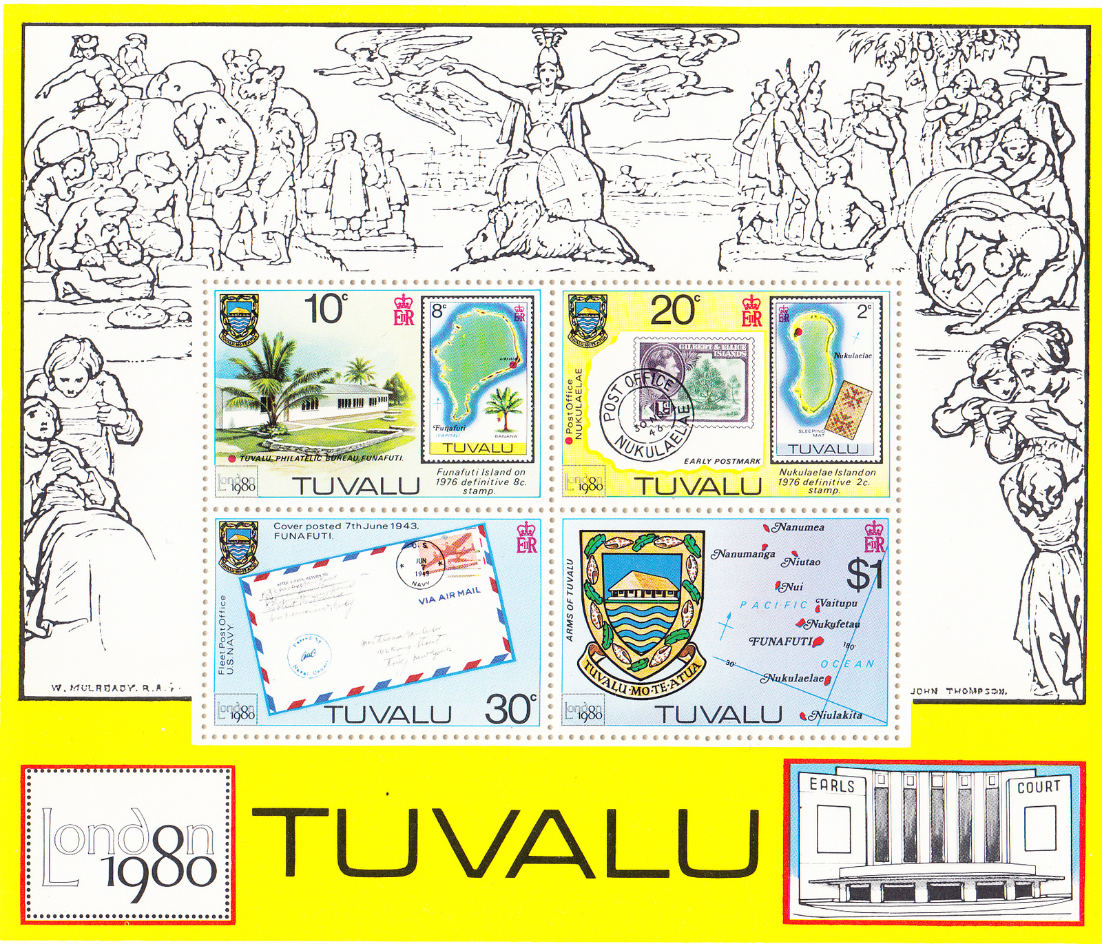 W TUVALU 0136a LONDON PHILATELIC EXHIBITION