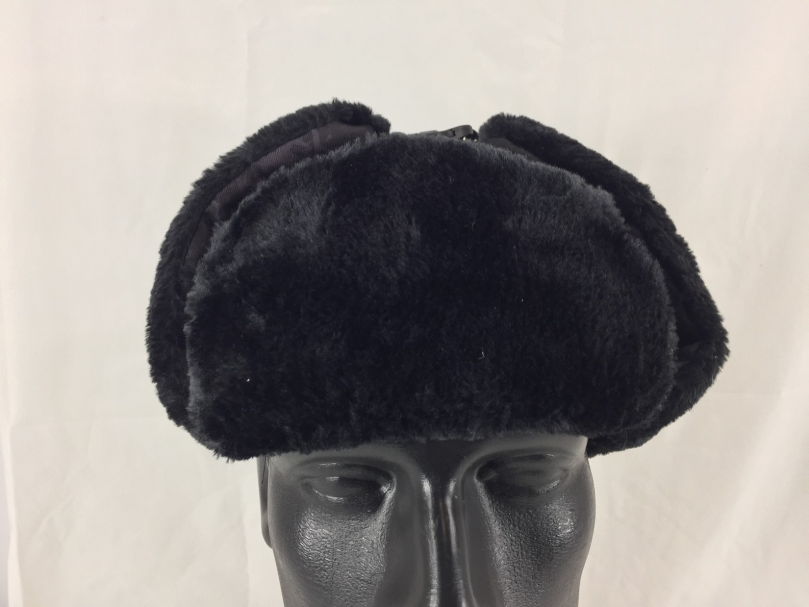 Salt Armour SA Trapper Hat Fur Lined Black Blackout American Flag One Size