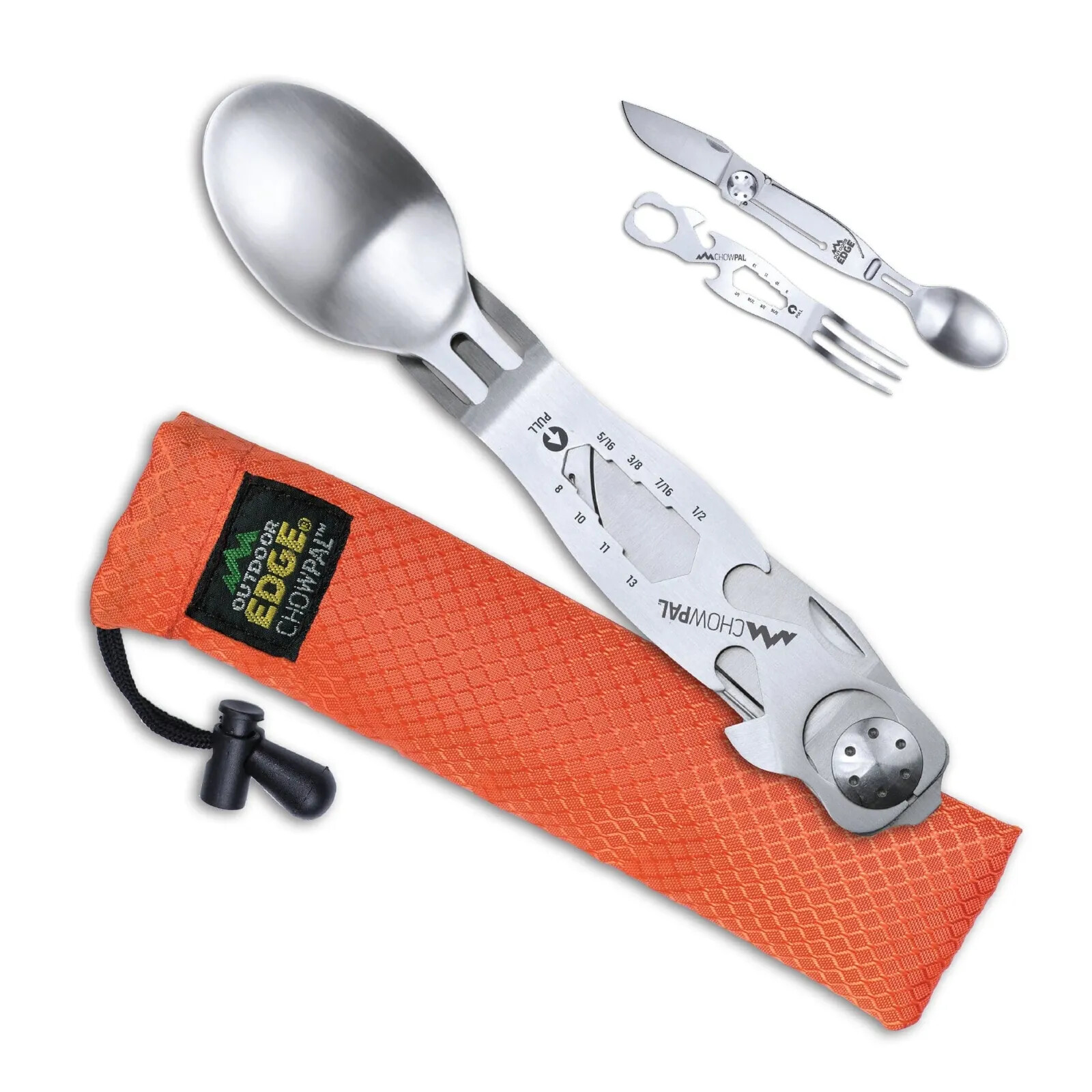 NEW Outdoor Edge ChowPal Mealtime Multitool Fork Spoon Knife Can Opener Chow-Pal