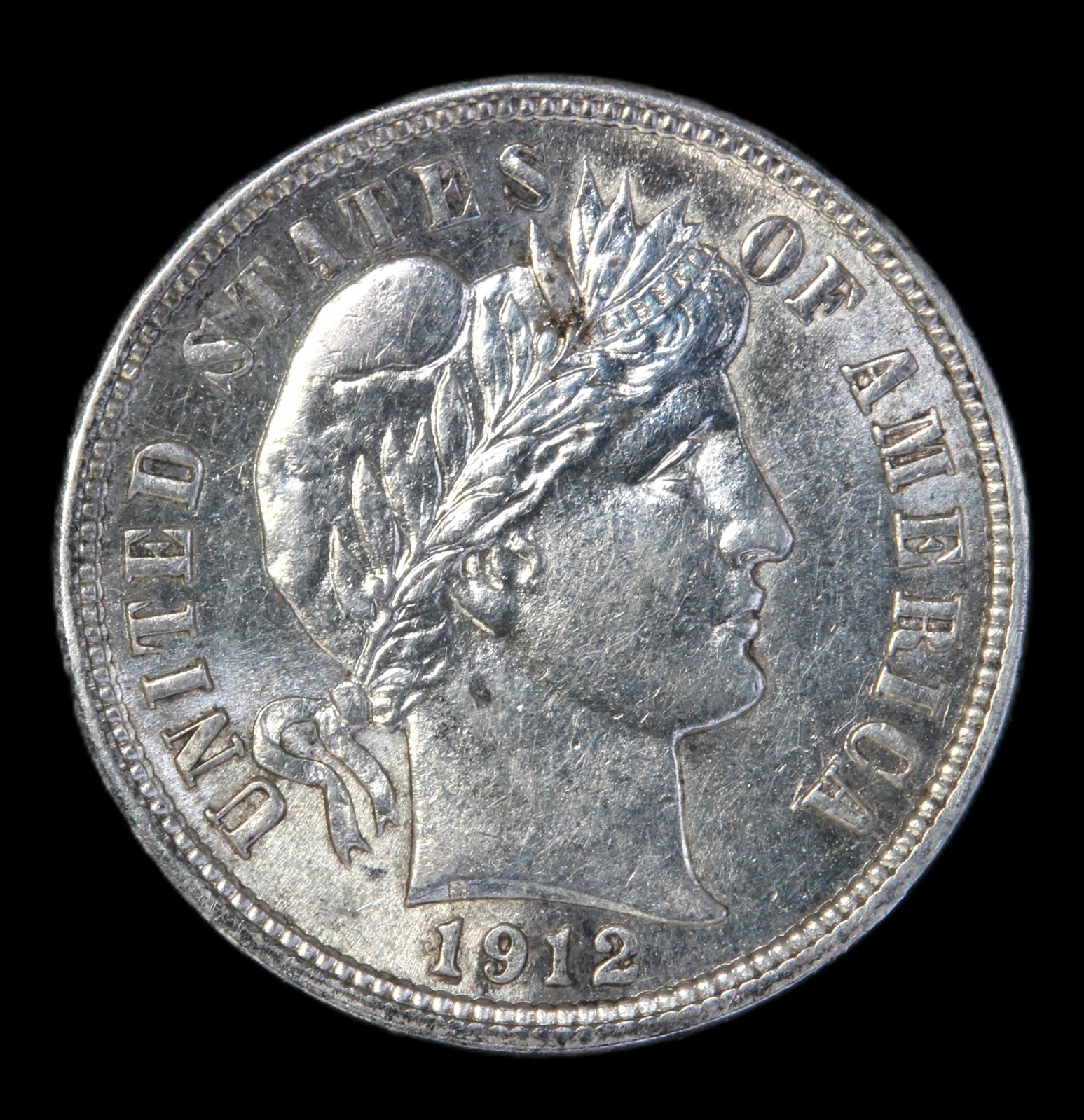1912-10C Barber Dime- Choice AU-Sharpe Details Bright Luster- SMH-2238