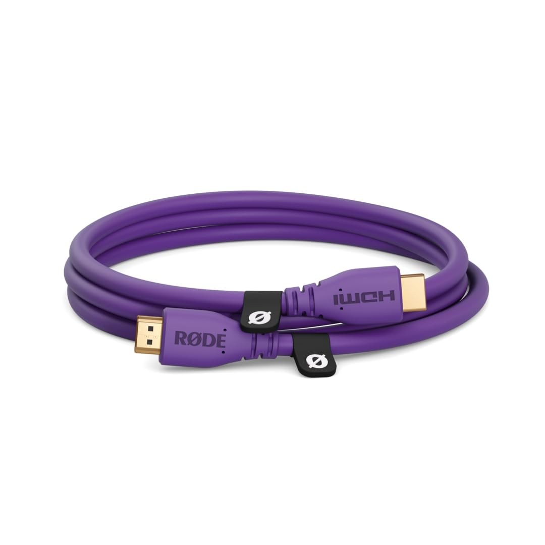 RØDE HDMI-1.5 Premium High Speed HDMI Cable with Ethernet (1.5m/5ft, Purple