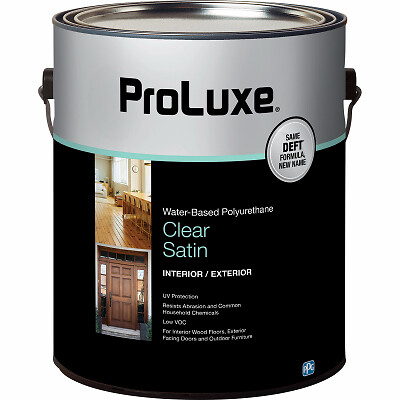 Proluxe PLX259/01 Water-Based Polyurethane, Clear Satin, 1 Gallon - Quantity 1