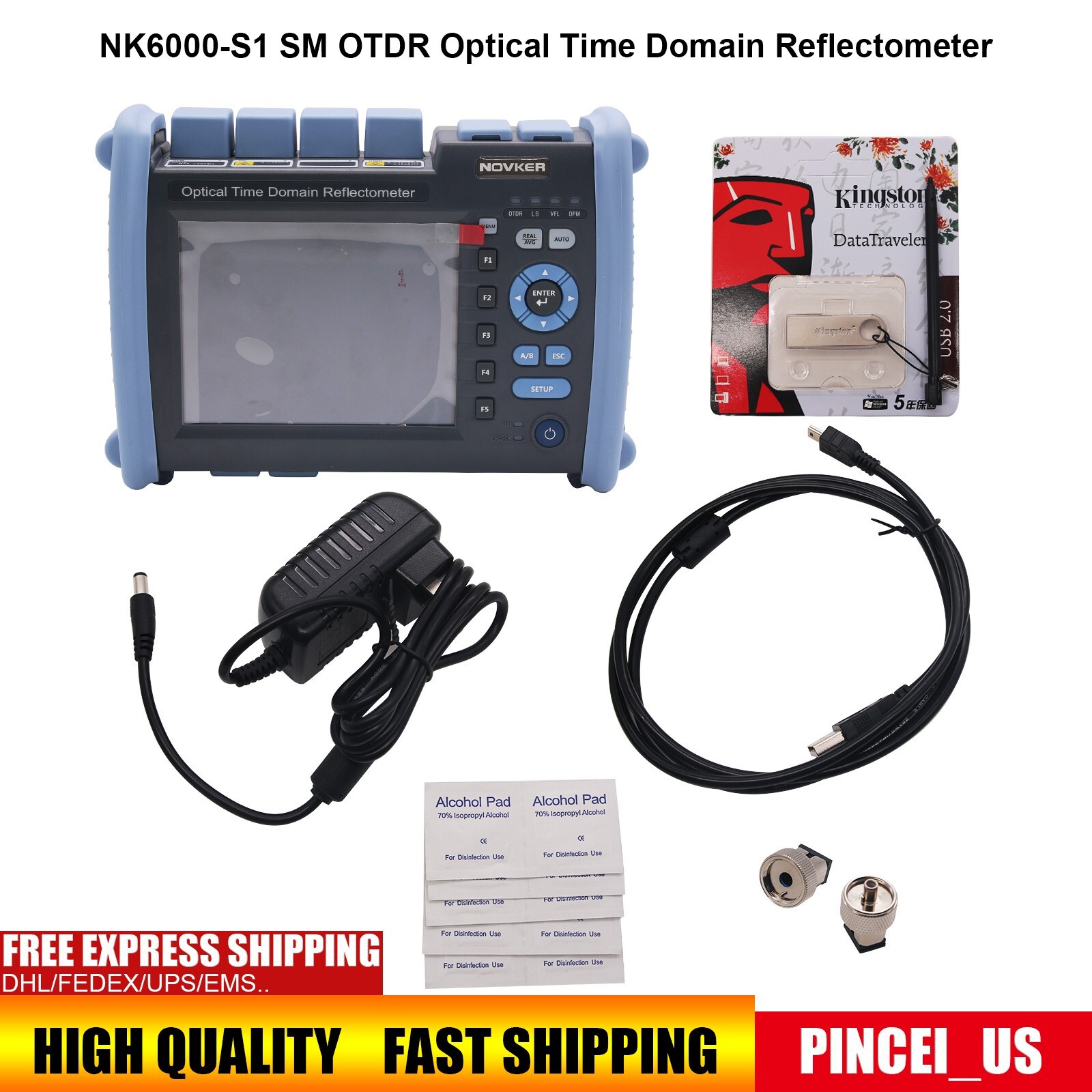 NK6000-S1 SM OTDR Optical Time Domain Reflectometer 1310/1550 35/33dB pe66