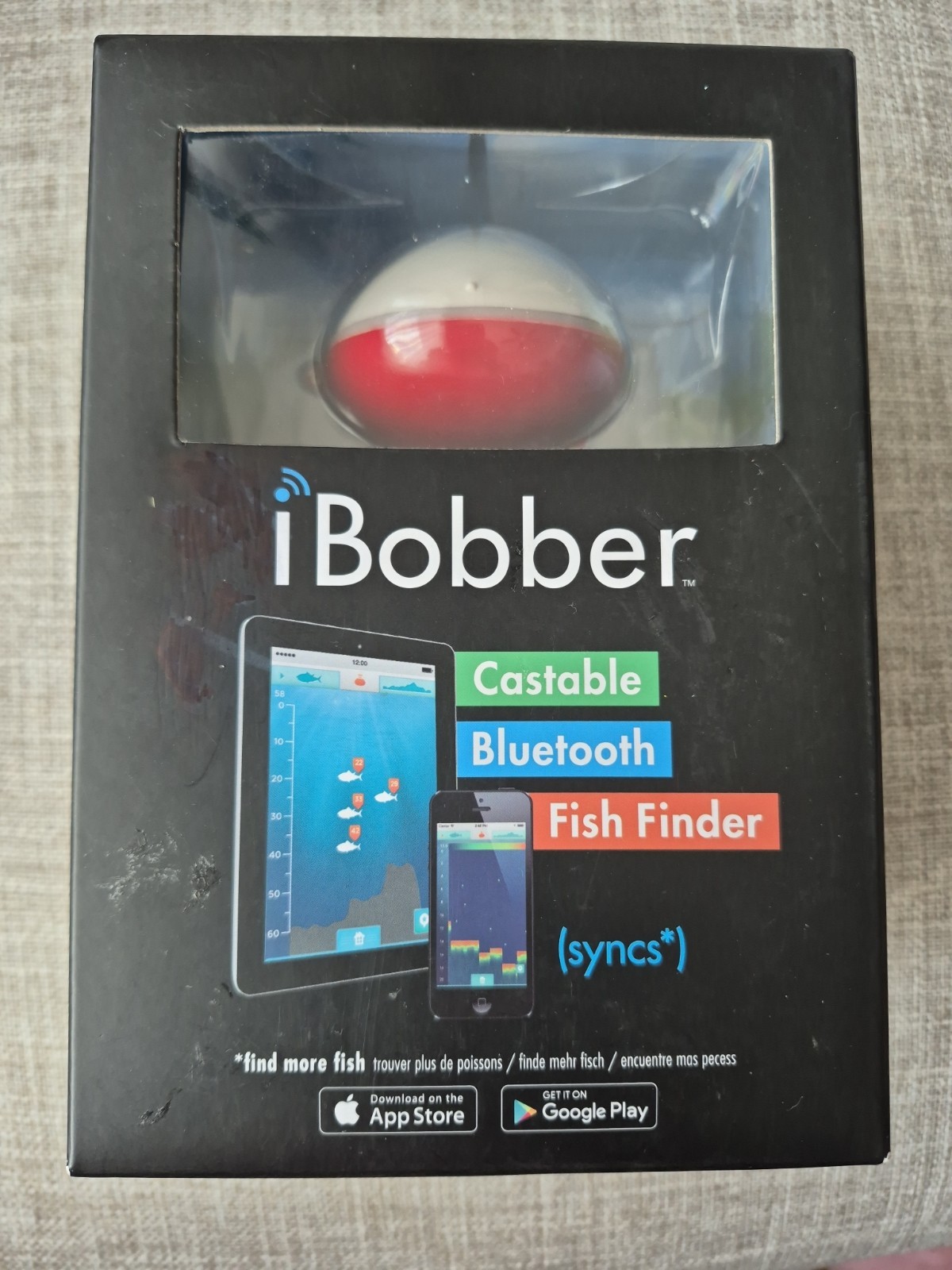 IBOBBER CASTABLE BLUETOOTH FISH FINDER- REEL SONAR NEW SEALED!!
