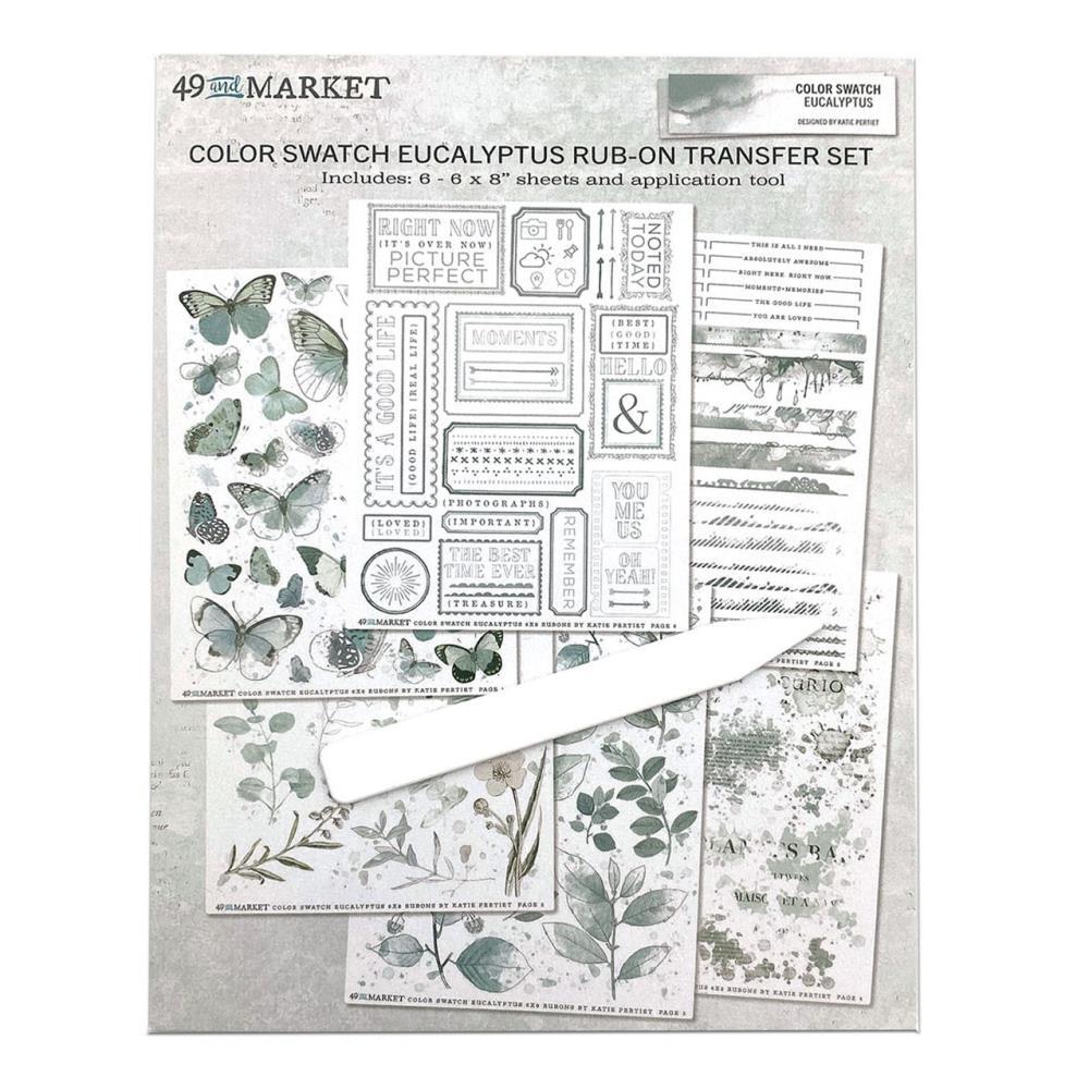 49 & Market Rub-On Transfer Set - Color Swatch: Eucalyptus, CSE39869