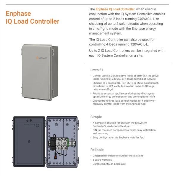 Enphase iQ Load Controller EP-NA-LK02-040 NEW IN BOX
