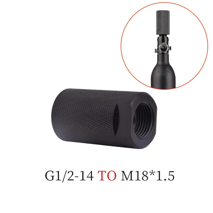HPA M18*1.5 To G1/2-14 Regulator Adapter Converter Connector Co2 Air Tank Bottle