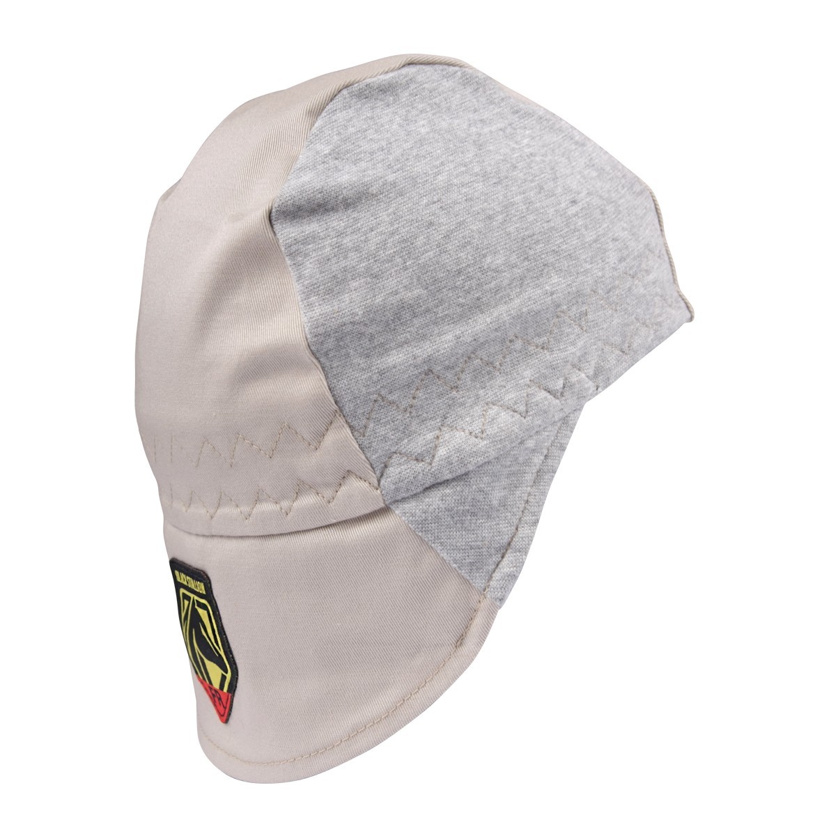 Black Stallion FR Cotton Welding Cap with Hidden Bill GRAY/STONE KHAKI