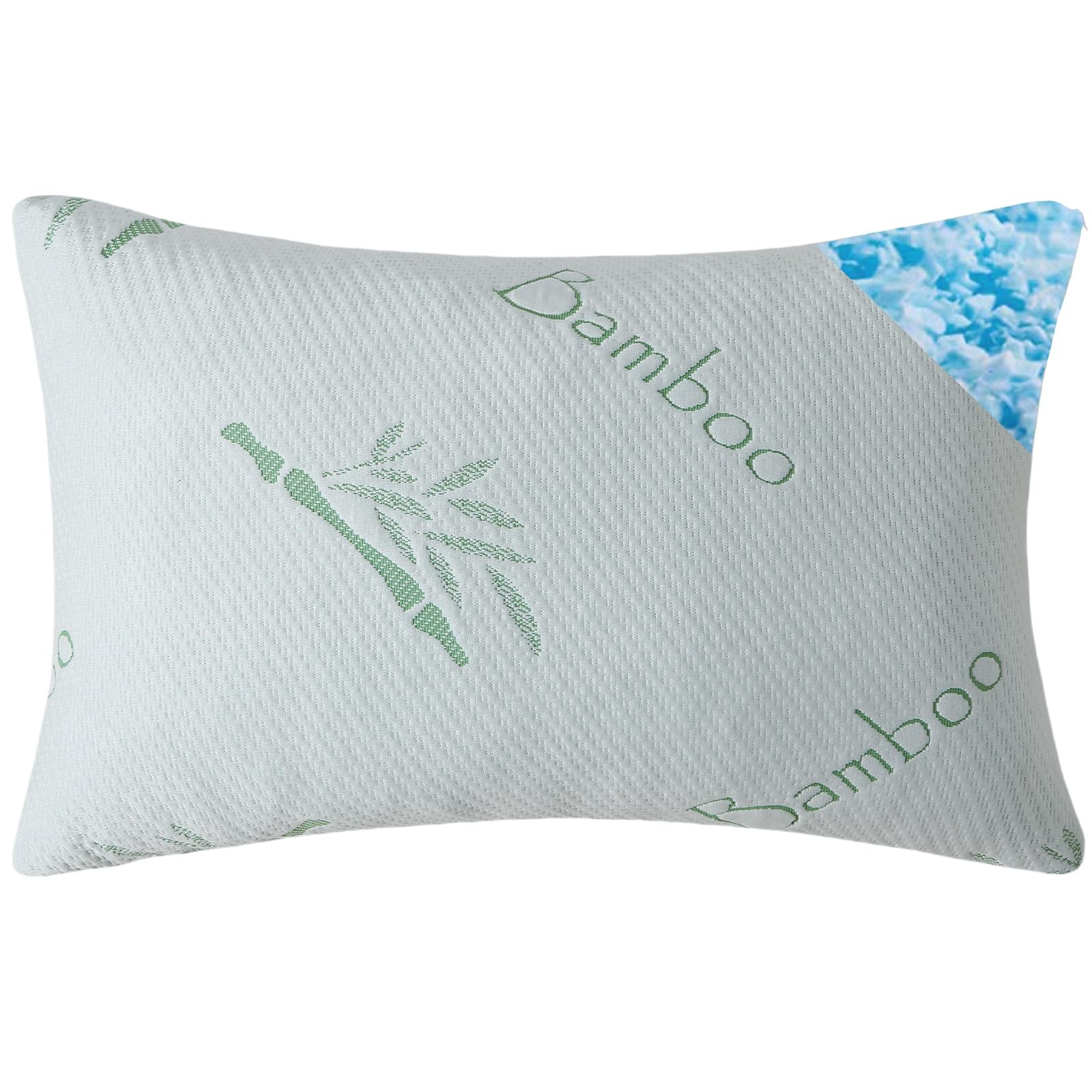Shredded Memory Foam Pillows Set of 1, Cooling Zippered Breathable Memory Foam B