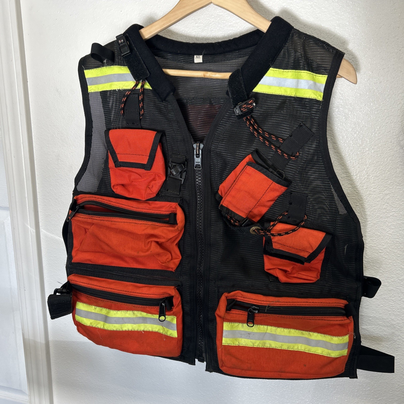 Mil-Spec Motorcycle Riding Safety Vest US Military HI VIS Orange XL