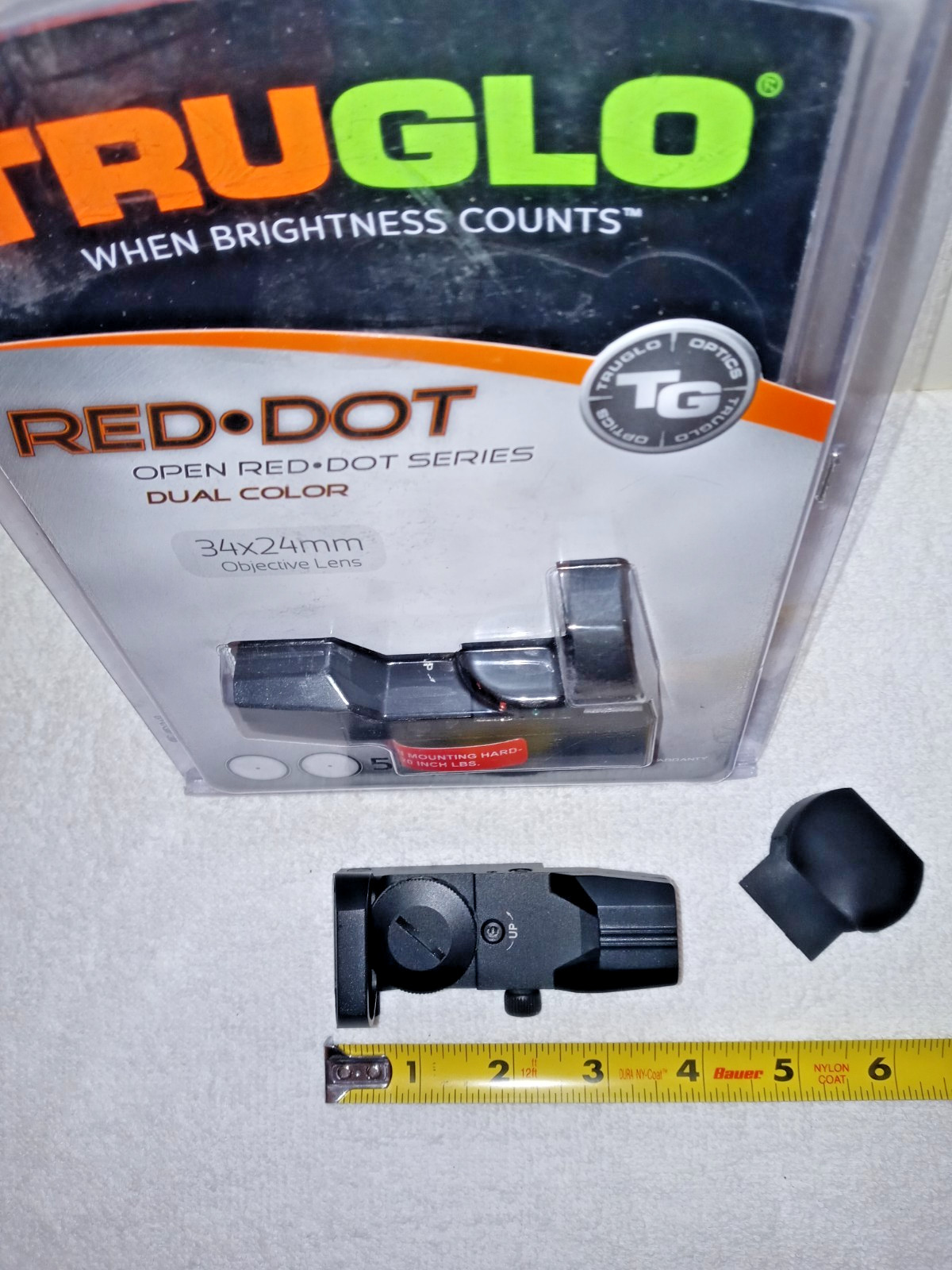 NEW TRUGLO RED-GREEN DOT 5 BRIGHTNESS SETTINGS 34X24 MM WINDOW NEW NEVER OPEND