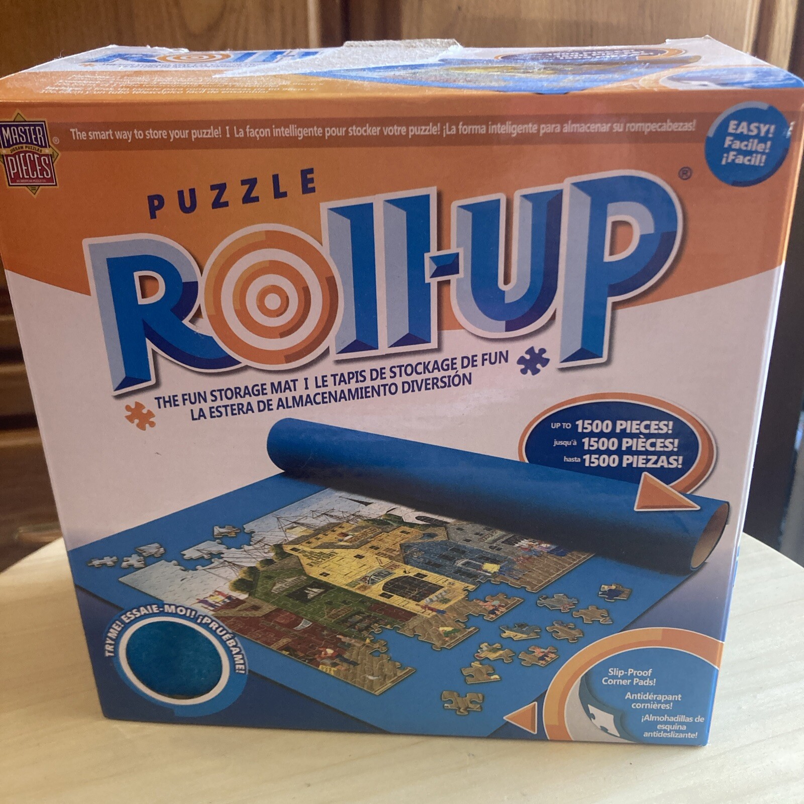 Master Pieces Puzzle Roll-up Storage Mat up to 1500 Pieces 24" x 42" As Is