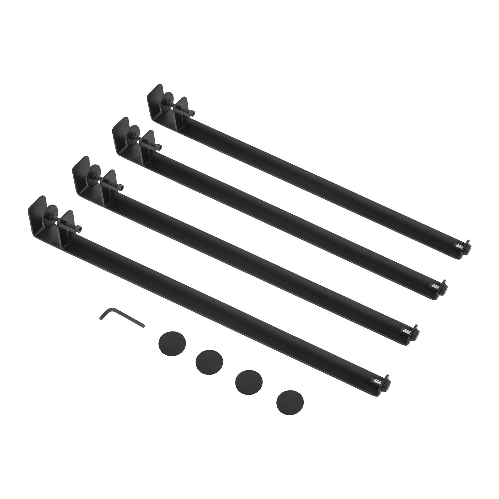 4pcs Adjustable Table Legs, Table Clamp Legs, F-shaped Table Legs Black