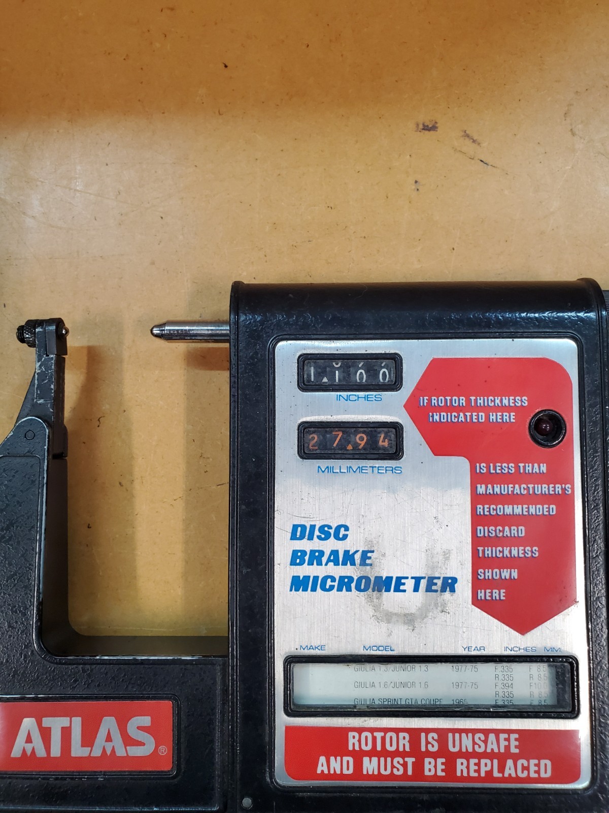 Atlas Disk Brake Micrometer (676278)