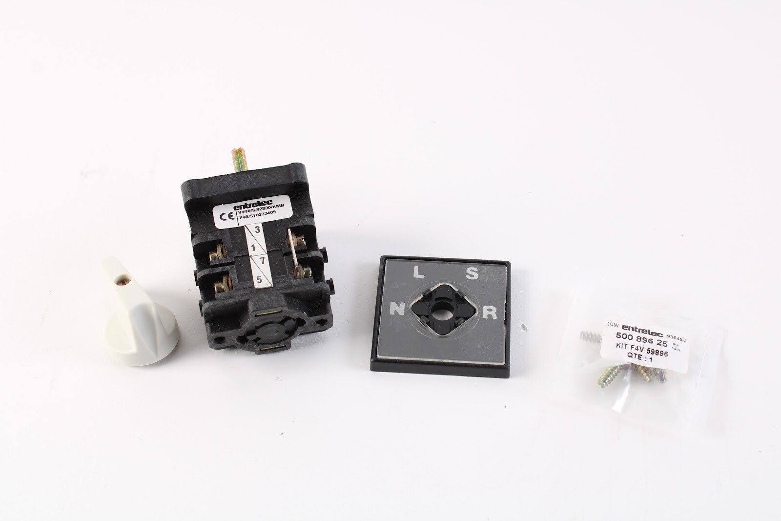 Entrelec VY10 600 VAC, 10A 3 Phase Rotary Switch - NEW