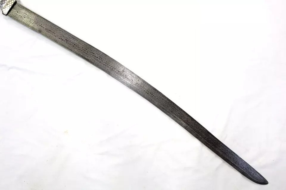 Salafa Sword Dagger Knife Silver Koftgiri Damascus Blade Handle D976