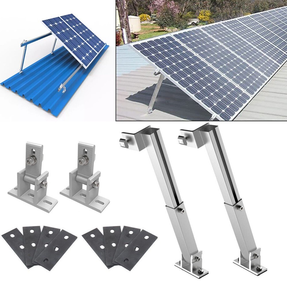 Solar Panel Roof Bracket Mounting Stand 15-30??-Adjustable Pv Fixings 1 Pair