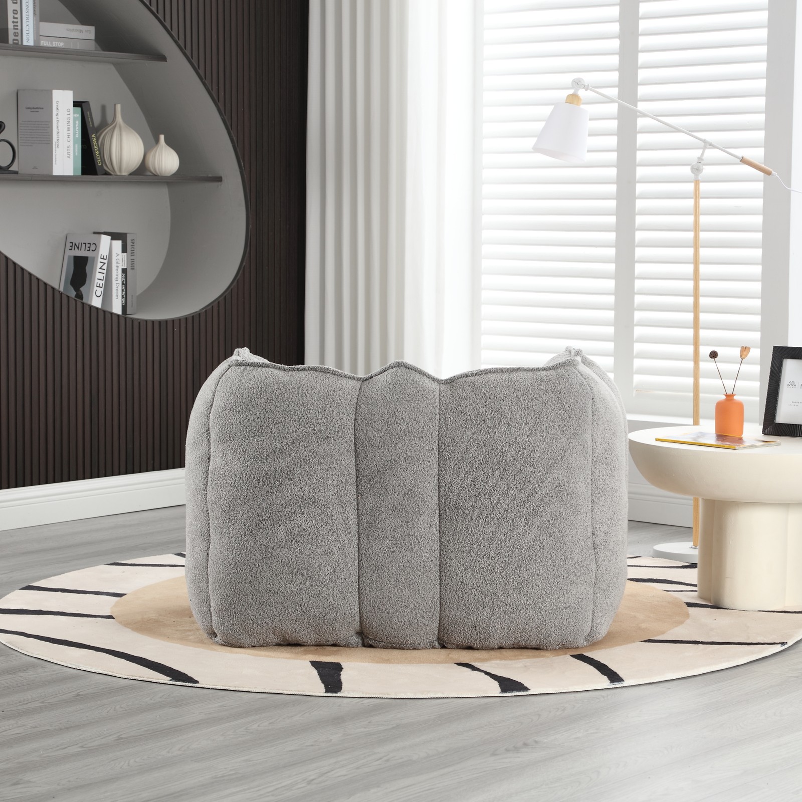 Soft Bean Bag Chair with High Resilient Foam(Chips)for living room and bedroom,