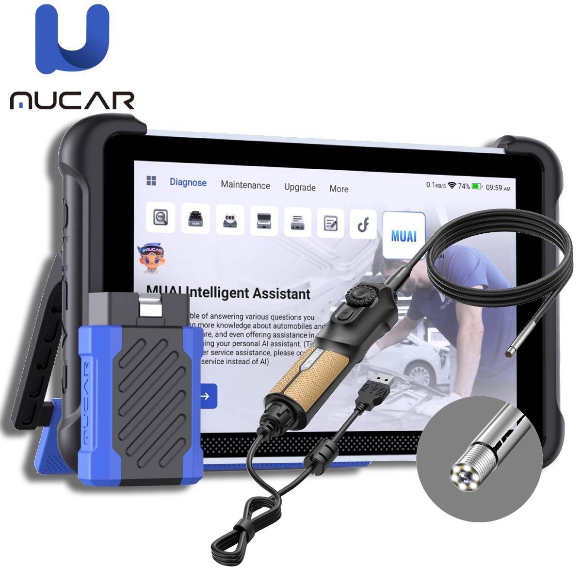 MUCAR 892BT Car BidirectionalDiagnostic Tool & Thinkcar TES102 Endoscope SET