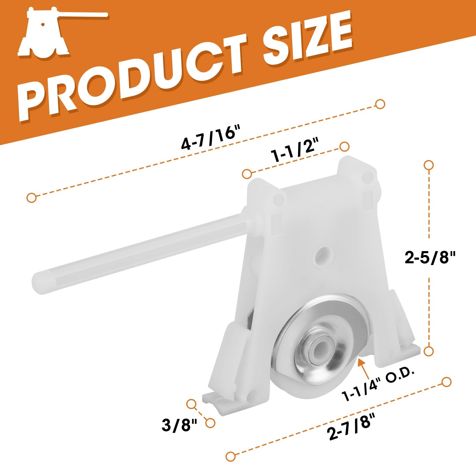 2 Pack Sliding Screen Door Lower Roller Assembly, Compatible with Andersen...