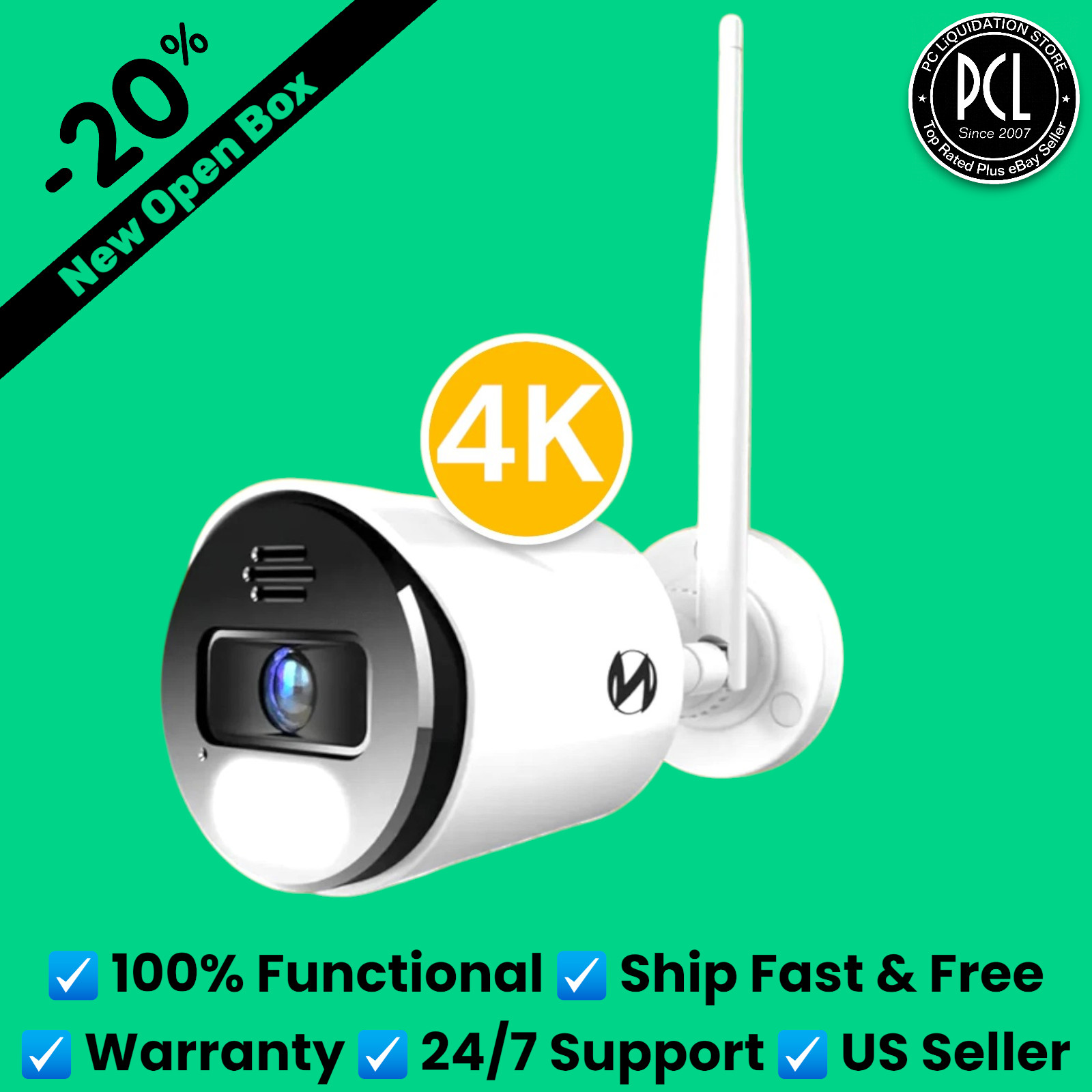 ✅ NEW: Night Owl 4K Wi-Fi IP 2-Way Audio Camera WNIP8 WNIP-8LTA-BS-V2 ✅