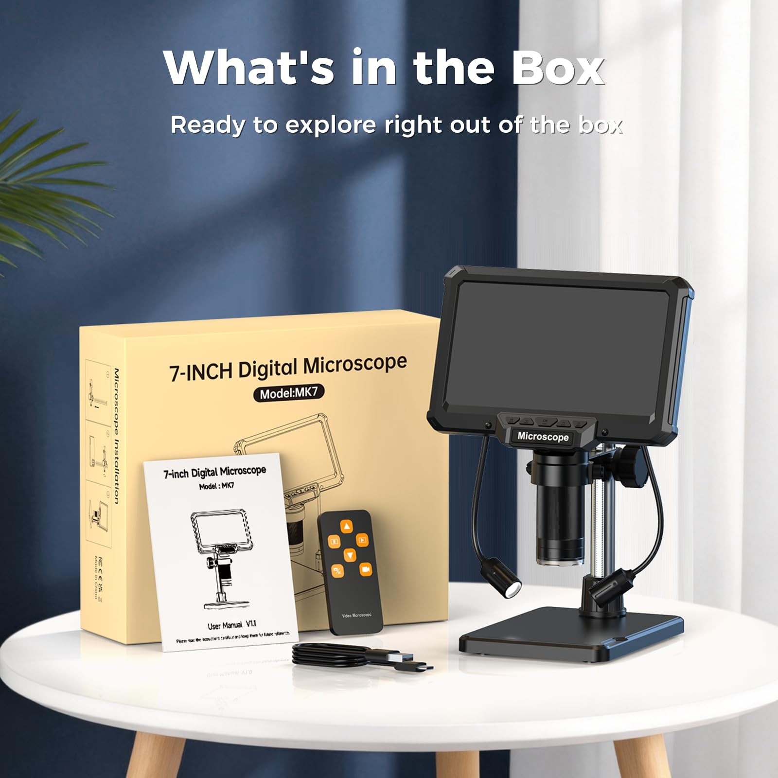 7Inch 1200X Digital Microscope for Electronics Repair
