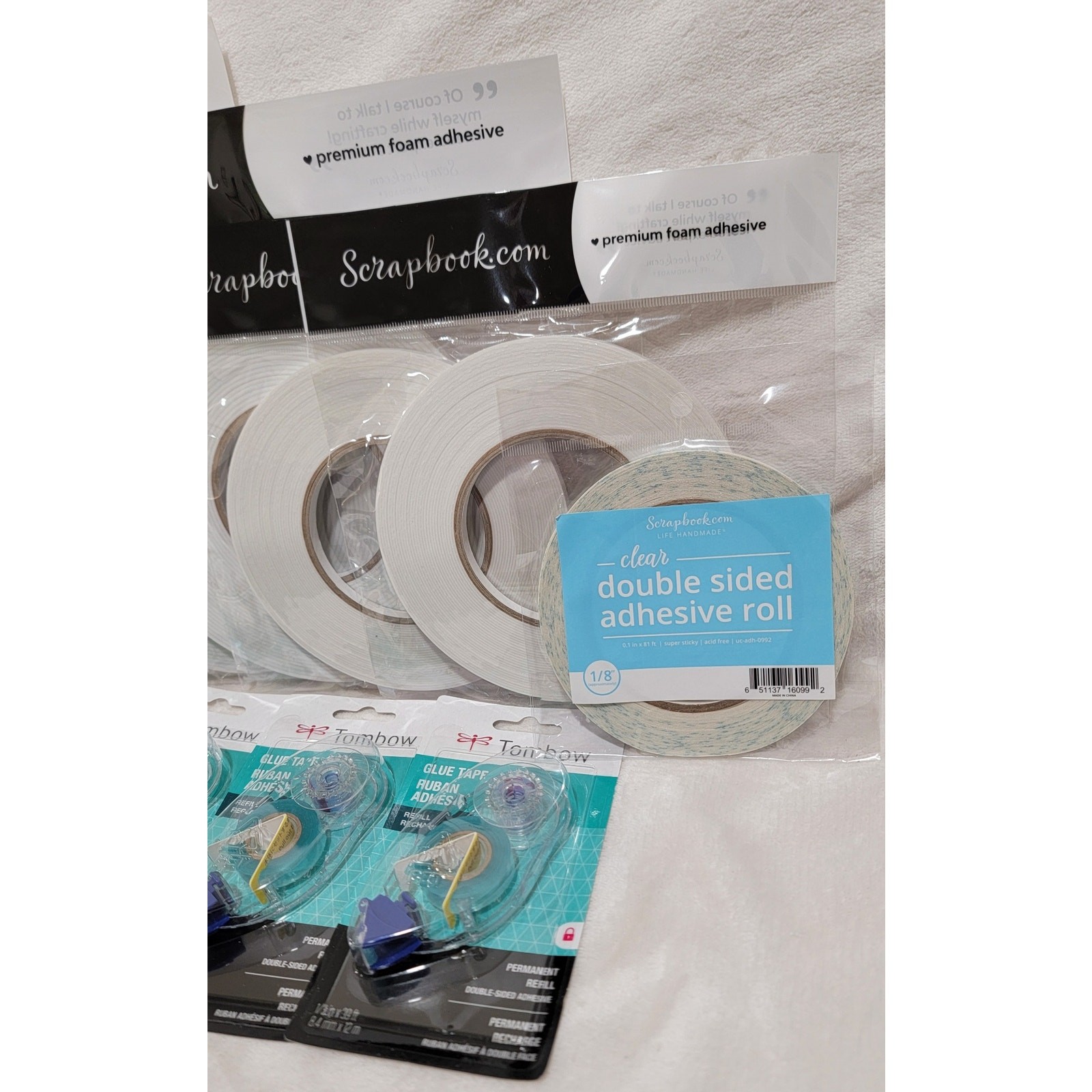 Crafters Premium Adhesive Foam Roll and Glue tape Bundle