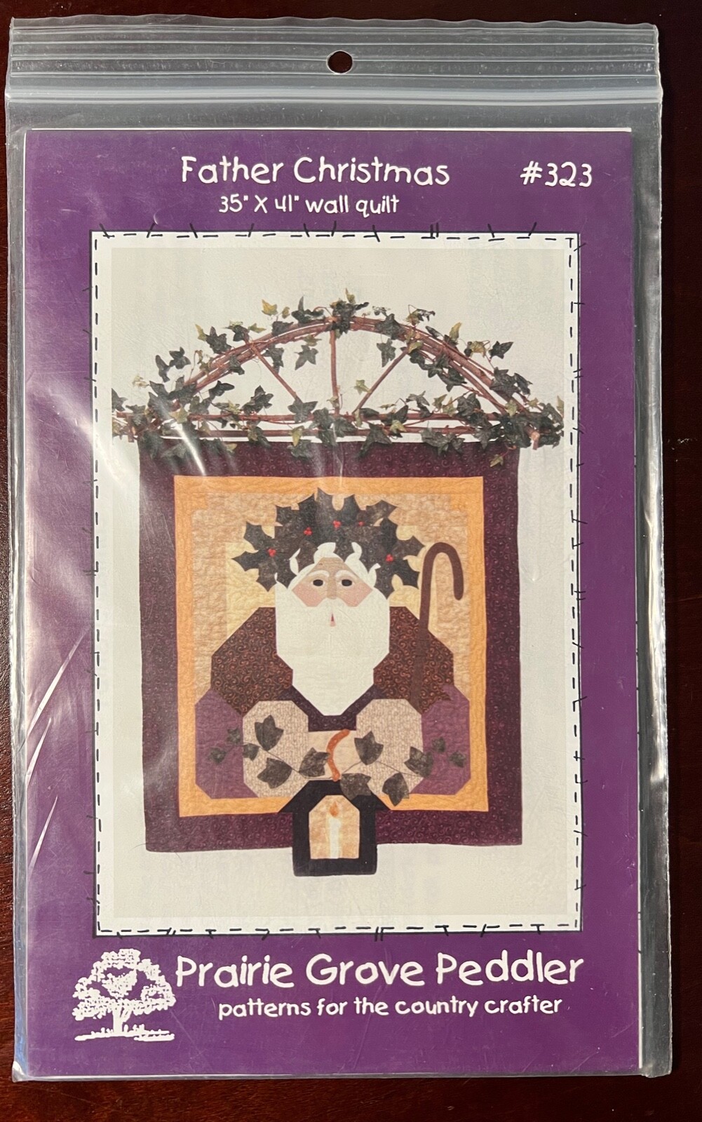 Prairie Grove Peddler Father Christmas Applique Wall Quilt Pattern 35" x 41" New