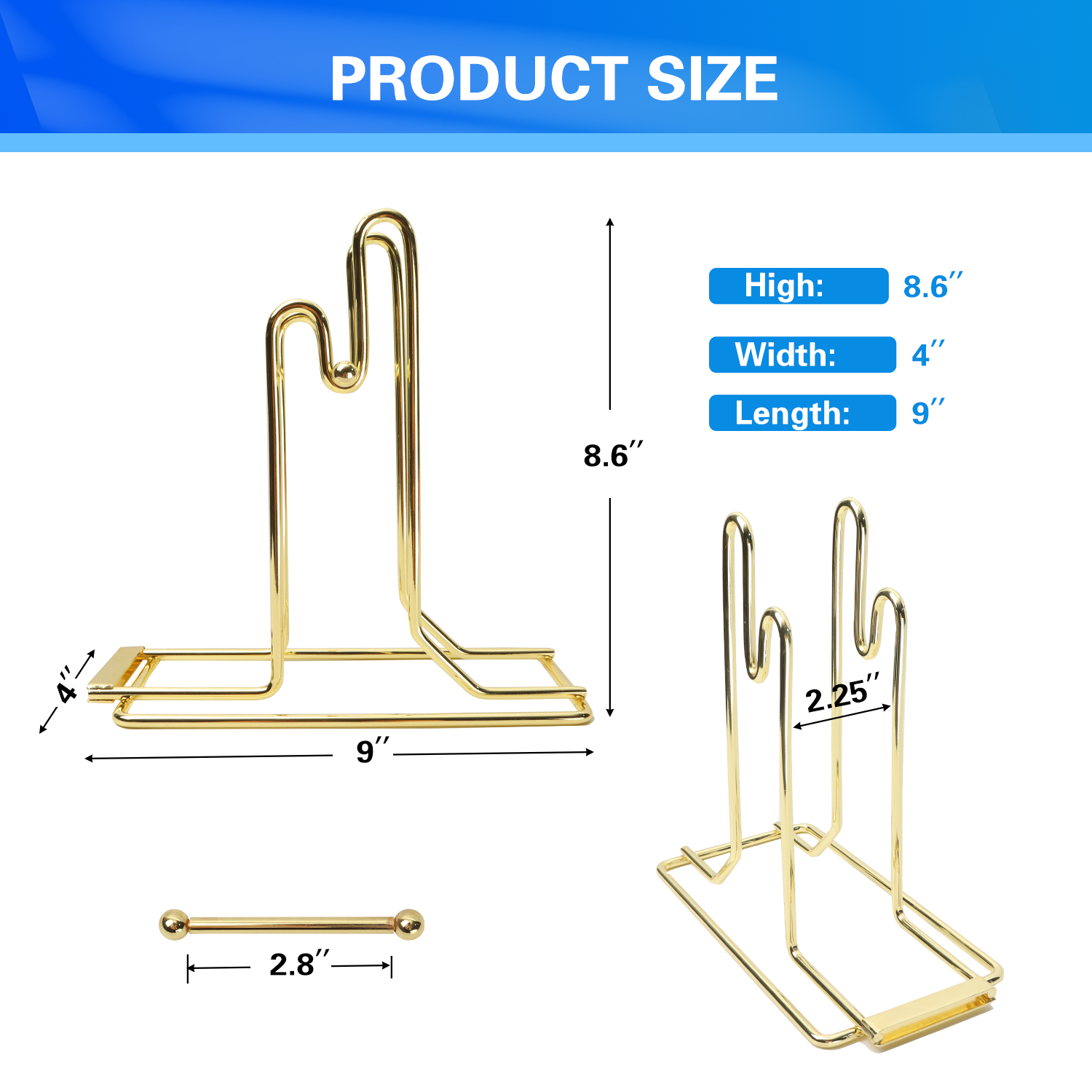 Brass Raffle Ticket Dispenser for Single & Double Roll Raffle Tickets - 2 Pack